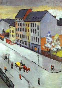 August Macke : Our Street in Gray